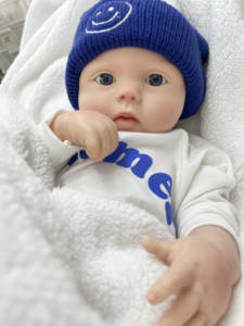 Прямая поставка с завода 22-дюймовая сплошная силиконовая кукла для малышей, водонепроницаемая кукла для новорожденных девочек, Реборн, силиконовая Детская кукла - Product Image 5