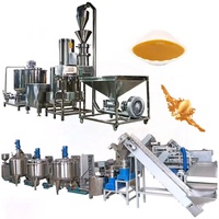 Ligne de production de pâte d'arachide entièrement automatique de grande capacité (300-2000 kg/h) avec moulin colloïdal et réservoir de mélange, machine à fabriquer du beurre d'arachide