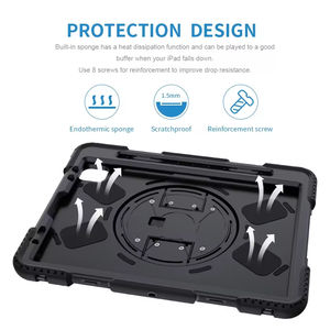 Étui de protection pour tablette Samsung <span class=keywords><strong>Galaxy</strong></span> <span class=keywords><strong>Tab</strong></span> <span class=keywords><strong>a</strong></span> 10.5 pouces <span class=keywords><strong>2018</strong></span> T590/T595, robuste, avec dragonne, antichoc, fin - Product Image 2