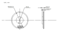 Haut-parleurs passifs magnétiques internes JL JL-12 40mm 8Ohm 2W à cône en fer de haute qualité, polyvalents, 450-550Hz pour