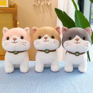 Yüksek kalite 8 inç dolması hayvan peluş oyuncak sevimli kedi peluş bebek çocuk hediye pençe makinesi bebek