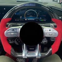 Aksesoris Mobil Klakson Setir Mobil Sarung Setir Jahit Tangan untuk Mercedes-Benz G500