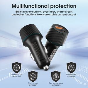 Chargeur de voiture ESEEKGO à compatibilité universelle CC-52C 52,5W QC22,5W+PD30W avec câble de charge Type-C vers C de 3,3 pieds pour la recharge en voiture - Product Image 4