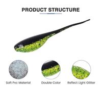 50 pièces/sac haute qualité bébé alose plastique souple leurre de pêche têtard Crappie appâts Mini petit têtard panfish appât