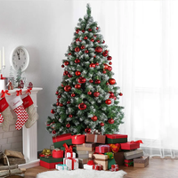 Vente en gros Arbre de Noël artificiel peint vert et blanc de 6.5 pieds