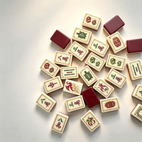 Jeu de Mahjong Américain 160 Tuiles en Acrylique Double Couche Kit de Divertissement pour Jeu du Dimanche Sélection de Couleurs Personnalisée Vente en Gros