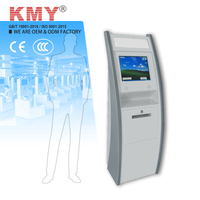 Kiosque d'auto-enregistrement à l'aéroport avec écran tactile capacitif, scanner de passeport, lecteur de codes-barres, imprimante de cartes d'embarquement, processeur Intel Core I3 1080p OEM