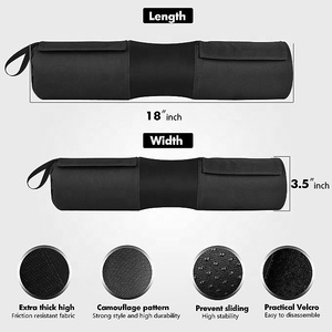 Cổ và Vai bảo vệ Barbell pad được xây dựng trong Móc & vòng dây đai và chống trượt điểm cho squats hip thrusts cử tạ - Product Image 3