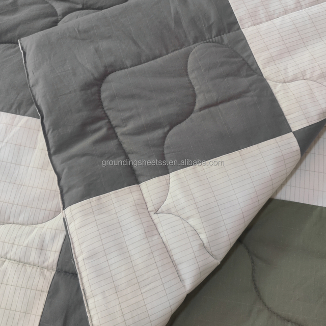 Quilted King/Queen Duvet with Anti-Static Silver Fiber Shell and Breathable Cotton Fill