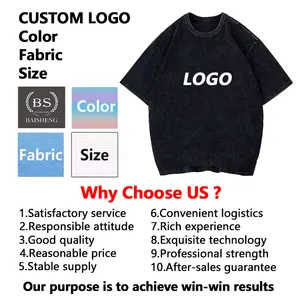 Özel Logo grafik yıkanmış pamuk sıkıntılı ağır ekran baskı forması Boxy asit yıkanmış kırpılmış futbol erkek T Shirt