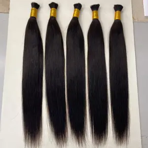 Ready To Ship Products Raw Hair Human Braiding Hair Bulk No Weft Brazilian Braid Hair Extensions For Black People