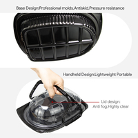 Boîte d'emballage alimentaire en plastique jetable portable en gros pour dinde rôtie poulet pizza hamburger croustilles de pommes de terre