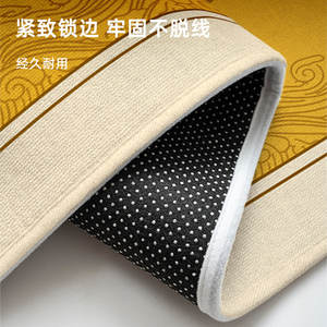 Tapete Antideslizante Amarillo Rectangular de Fibra de Poliéster para Entrada del Hogar, Color Sólido, Fácil de Limpiar - Product Image 5