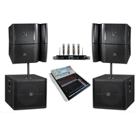 Sistem Suara PA Profesional untuk Panggung Konser Luar Ruangan, Set Speaker Line Array Pasif 8 Inch & 18 Inch untuk Panggung