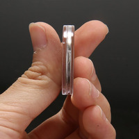 Conteneur de Capsules de pièces de monnaie Souvenir en acrylique transparent, lingot d'or de 1/2 oz, porte-cartes de jeu de jeton de médaille ronde