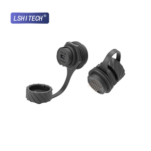 Connecteur étanche IP68 LSHITECH M20.8 à baïonnette, <span class=keywords><strong>prise</strong></span> <span class=keywords><strong>femelle</strong></span> <span class=keywords><strong>mini</strong></span> <span class=keywords><strong>USB</strong></span> à <span class=keywords><strong>souder</strong></span> - Product Image 2