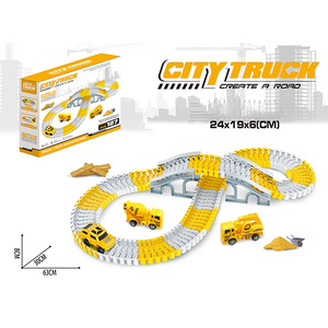 LONGXI 127 Pcs Construction Toys Train <strong>Track</strong> <strong>Building</strong> <strong>Block</strong> Sets Race <strong>Track</strong> Play Car Games for Kids - Product Image 4