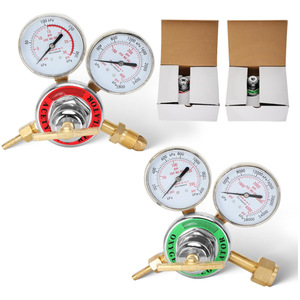 Régulateurs d'oxygène et d'acétylène WQ CGA540 CGA510, vannes de réduction de pression à deux étages pour soudage et découpe - Product Image 1