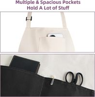 Tablier de Chef en Coton Réutilisable et Durable Beckon, Unisexe, Bicolore, Professionnel, avec 2 Poches, pour Cuisine, Grillades, Pâtisserie, Cadeau