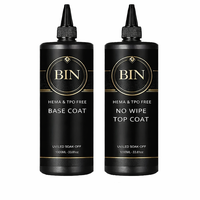 BIN HEMA TPO Free 1000ml Grand Volume Gel Base Chrome Sans Résidu, Vernis à Ongles Mat Diamant (Base et Top Coat) en Gros