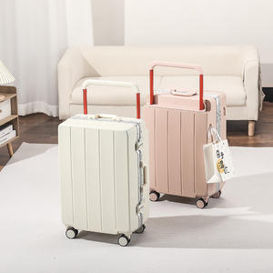 Valise à roulettes 20 pouces en aluminium 2024, nouvelle collection, antichoc, roulettes pivotantes, couleur unie, unisexe, bagage de voyage - Product Image 1
