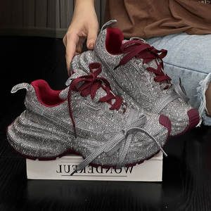 Zapatillas Deportivas Brillantes para Mujer 2025, Zapatos con Suela Gruesa, Calzado Informal con Plataforma y Brillantina de Diamantes de Imitación - Product Image 1