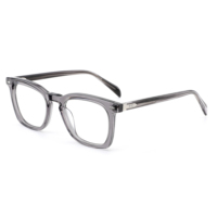 Montures optiques rectangulaires en acétate unisexes de haute qualité, fabriquées à la main, grande monture, lunettes de vue rétro tendance