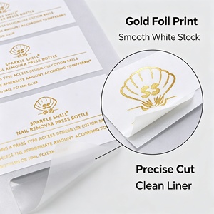 Etiquetas Rectangulares Autoadhesivas con Estampado Dorado Personalizadas al por Mayor, Papel de Arte para Empaquetado de Cosméticos en Paquetes a Granel - Product Image 3
