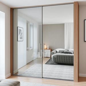 Alvin Maßgefertigter Schlafzimmerschrank Modernes Design Schiebespiegeltür Geräumiger Aufbewahrungsschrank für den Heimgebrauch - Product Image 1