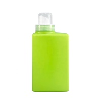 Bouteille en plastique HDPE carrée de 500 ml, personnalisée en usine, adaptée au détergent à lessive, avec bouchon à vis à languette.