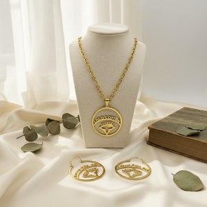 Parures <span class=keywords><strong>de</strong></span> <span class=keywords><strong>bijoux</strong></span> <span class=keywords><strong>de</strong></span> mariage <span class=keywords><strong>de</strong></span> luxe pour femmes, colliers et boucles d'oreilles en acier inoxydable plaqué or 18 carats, vente en gros d'usine - Product Image 4