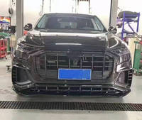 Kit carrosserie en fibre de carbone de haute qualité pour Audi Q8 2018+ au style ABT : lèvre avant, diffuseur arrière, spoiler de toit, couvre-phares antibrouillard