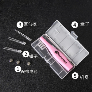 Cure-oreille en plastique lumineux avec lumière LED pour l'élimination du cérumen, pour enfants et adultes, couleur aléatoire, unité individuelle - Product Image 1