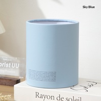 Boîte d'emballage cadeau pour arrangement floral en tube de petite taille, en papier estampé à chaud effet peau mate, pour bouquet de fleurs