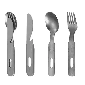 餐厅用不锈钢餐具制作持久的勺子抛光餐具套装/