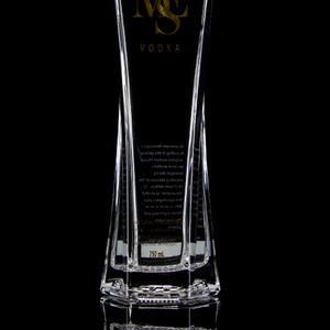 New Fancy Bán Buôn Thiết Kế Tinh Tế Vodka Rượu Chai Thủy Tinh 750 Ml Rõ Ràng Chai Thủy Tinh Với Nút Chai - Product Image 3