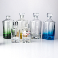Usine Vente Bouteilles D'alcool En Verre 500ml Huile De Base Lourde Bière Gin Bouteille 16 OZ Bouteilles De Vin avec T-Top Bouchon De Liège