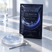 Sachet personnalisé imprimé anti-odeur en feuille d'aluminium estampée argentée 8ml pour emballage de patchs hydrogel pour les yeux avec encoche de déchirement, gel rafraîchissant à la Tanaisie bleue