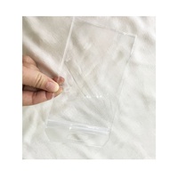 Logo personnalisé transparent en plastique pvc bijoux cosmétique trousse à crayons sac en PVC
