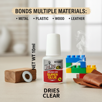 Adhésif liquide écologique de 10 ml avec pinceau pour une adhérence ferme sur divers matériaux, colle super résistante pour l'emballage et le travail du bois