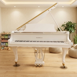 เปียโนแกรนด์ Samick SG172 สีขาวขัดเงา ขนาด 172 ซม. เสียงไพเราะ ระบบกลไกคล่องตัว เหมาะสำหรับบ้านพักตากอากาศและห้องดนตรี - Product Image 1