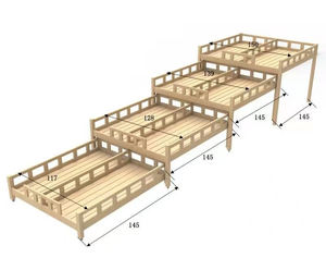 Solid <strong>Oak</strong> Wood Push-Pull Bed Baby Furniture for Bedroom &amp; Hotel Kindergarten Crib - Product Image 1