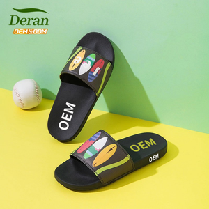 Deran vente <span class=keywords><strong>en</strong></span> gros 2025 tendance été salle de bain unisexe diapositives pantoufles sandales intérieur <span class=keywords><strong>maison</strong></span> anti-dérapant pantoufle pour hommes OEM imprimé - Product Image 2