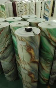 Vinyle brillant marbre pierre auto-adhésif Peel & Stick mousse autocollant mural pour intérieur marbre doré décor Film protecteur - Product Image 2