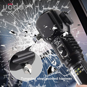 Đèn pin năng lượng mặt trời đa chức năng ngoài trời tích hợp búa, dao cắt dây đai, bật lửa, còi báo động, la bàn - Product Image 4