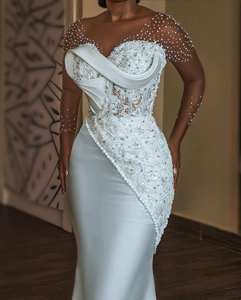 S1120A Custom High Quality Bridal Wedding Dress Bohemian Style Stereo Lace Trailing Pattern <b>Wrap</b> Waistline Wedding Dress - Product Image 3