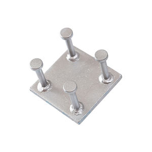 Fijación ajustable M16 Varillas roscadas 80kN Placa base de acero cortada con láser sin soldadura Placa incrustada para construcción de hormigón - Product Image 3