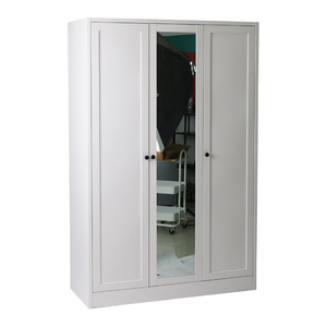 <span class=keywords><strong>Armario</strong></span> de almacenamiento de ropa colgante de acero <span class=keywords><strong>multiusos</strong></span> <span class=keywords><strong>Armario</strong></span> de acero metálico de 3 puertas con espejo - Product Image 2