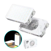 Yiscaxia 40W LED Camera Light 2500K-9000K Lumière d'appoint portable RGB 4400mAh Rechargeable pour vidéo et photographie