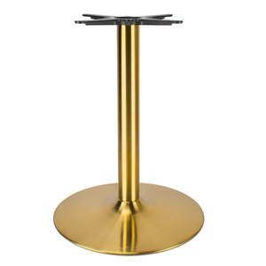 <b>Gold</b>-tone Metal Single-Column <b>Round</b> <b>Table</b> Base Modern Minimalist Foldable Dining <b>Table</b> Support for Hotel & Apartment - Product Image 6